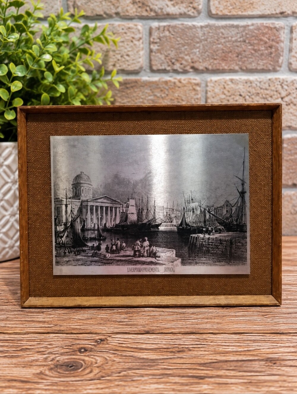Vintage Liverpool 1841 Depiction Steel Etched Steel Face